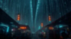 Miasto w stylu cyberpunk
